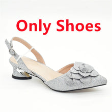 Ladies Shoe and Bag Set Latest Designers Luxury Italian Party Shoes and Bag Set for Women Rhinestone Wedding Bride Shoes Woman