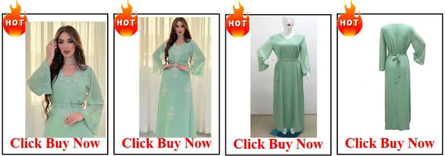 Fake Two-Piece African Dresses for Women 2025 Traditional Nigeria Mesh Hot Drill Caftan Dress Abaya Musulman Robe Femme Clothes