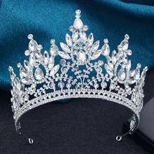 Luxury High Royal Queen Wedding Crown for Women Large Lime Green Crystal Banquet Tiaras Party Costume Hair Jewelry Accessories