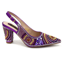 Spot Goods Elegant Streamlined Pointed Toe Women's Shoes Matching Flower Basket Handbag Party Women's Shoes And Bag Set