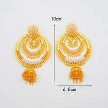 Bohemia Long Tassels Earrings African Dubai Gold Color Drop Earrings For Women Pendant Stud Earrings Wedding Jewellery Gifts