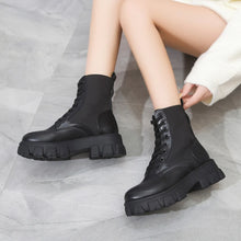 Women Motorcycle Leather Classic Punk Boots