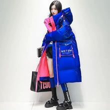 Women's Glossy Waterproof Thick Loose Outerwear Warm Parka Snow Down Jacket
