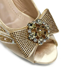 Venus Chan-Italian Shoes and Bags Matching Set for Women Bow Rhinestones Peep Toe High Heels Purple Color Nigerian Party 2024