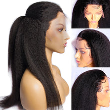 Yaki Straight Wig 360 Lace Frontal HD Human Hair Wigs Full Lace Kinky Straight Wigs Human Hair 13x6 Lace Front Brazilian Wigs