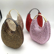 Women's Crystal Diamonds Chain Evening Clutch Bag