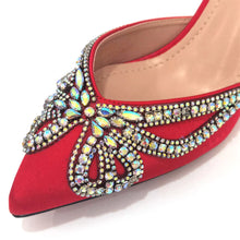Venus Chan 2023 Yellow Classy Bowknot Pointed Toe Women's Shoes High Heel Elegant Sandals Shallow Mouth Shoes Bag Set Women