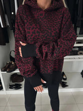 2024 Autumn and winter new casual loose solid color printed hoodie set home clothing 2-piece pantsuit women's clothes