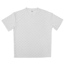 Men White Jacquard Checkered Short Sleeve Shorts Set Men's High-End Two-Piece Summer Trendy Clothing One Set Match Male Fashion