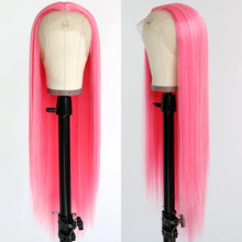 30 36 inch 250% Straight 13x4/13x6 Hd Pure Pink Lace Front Wigs 100% Human Hair For Women Brazilian Color Pre Plucked Glueless