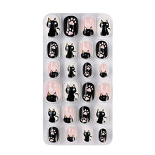 24Pcs/Set Kids Candy Flower Cute Fake Nails Detachable Full Cover False Nails Press On Nails Children Girls Nail Decoration Gift