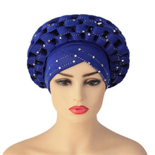 african Ready to Wear Autogele Headtie Glitter Diamonds Women Turban Cap