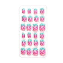 24Pcs/Set Kids Candy Flower Cute Fake Nails Detachable Full Cover False Nails Press On Nails Children Girls Nail Decoration Gift