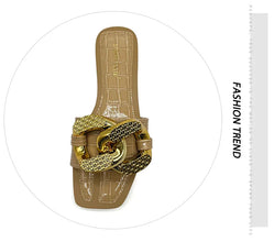 High Quality PU Purses And Sandals Sets Flat Shoes And Bag Set Matching Handbags For Women Slippers Flip Flops Women Shoes