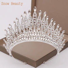 A195 Baroque Wedding Headband Crystal Bridal Crowns and Tiaras Hair Jewelry Accessories Women Rhinestone Headwears Queen Diadems