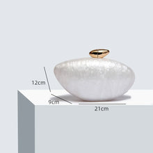 2025 New Designer Evening Bag for Women - Trendy Acrylic Clutch Purse with Chain, Elegant Ellipse Shoulder Bag for Party Wedding