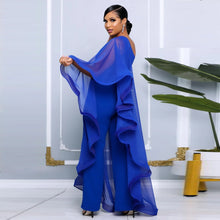 Women One Shoulder Jumpsuit Ruffle Long Sleeve Elegant Solid Aysmmetric Fashion Autumn Rompers Casual Party Club Jumpsuits 2024