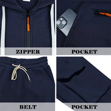 Men's 2 Piece Long Sleeve Athletic Full Zip Jogging Sweatsuits