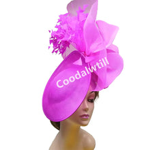 Big Flower Fascinator Derby Hat Women Party Dinner Headpiece Royal Ascot Pillbox Fascinator Hat Women Wedding Chapeau Cap Event