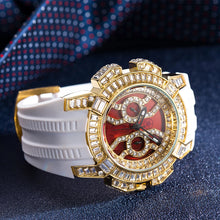 MISSFOX New Red Quartz Watch For Men Luxury Hip Hop Streetwear Clock Waterproof watches AAA Quartz Men's Wristwatches