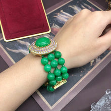Natural grandmother green strawberry crystal beads rhinestone necklace earrings bracelet luxury exquisite women wedding jewelry