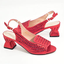 New Fashion Italian Shoe and Bags Matching Set Decorated with Rhinestone Luxury Designer Women Party Pumps Elegant Bridal Shoes
