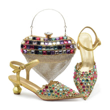 Blue Nigeria Party Shoes and Bags for Women Ladies Shoe and Bag Set Latest Designers Pointed Toe Sexy Wedding Party Sandals