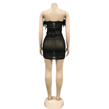 BKLD Co-ord Set Women Fashion Feathers Stitching Mesh Sheer Sexy Summer Two Piece Zip Up Corset Top And Bodycon Short Skirt Sets