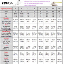 VONDA Bohemian Vestidos 2024 Women Casual Flared Long Sleeve Maxi Dresses Round Neck Loose Print Sundress Ruffles Pleated Robes