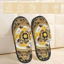 Custom Queen Of Absolutely Everything Gold Baroque Soft Memory Foam House Slippers Women Comfy Warm Anti-skid Sole Slipper