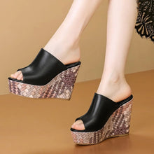 Women Wedges High Heels Slippers Women Designer Platform Sandals Trend Comfortable Slip on Slippers 2024 New Summer Slides Women