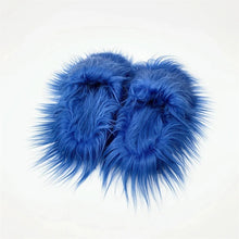 Faux Fur Slippers 2023 Women Winter Plush Warm Home Flat Slides Mongolian Wool Flip Flops Y2K Girls Furry Shoes Cute Slippers