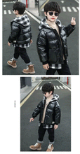 Children's Padded Jacket New Boys Down Padded Jacket Kids Winter Hooded Jacket Teenage Boys Thick Coat