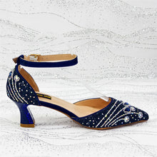 Women's Elegant Rhinestone Pointed Toe Pumps With Matching Shoes And Bag Set