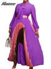 Mlaiscsr Fashion Long Sleeve Maxi Dress with Belt Women Elegant Birthday Party Dance Celebrity Gown Formal Evening Africa Dubai