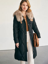 Women's Huge Real Fox Fur Collar Duck Down Jacket