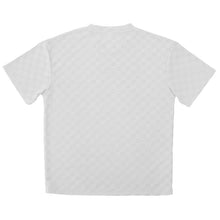Men White Jacquard Checkered Short Sleeve Shorts Set Men's High-End Two-Piece Summer Trendy Clothing One Set Match Male Fashion