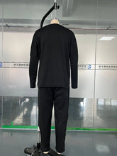 Women Two Piece Pant Sets Solid Full Sleeved Tops Round Neck Casual Midi Waist Long Pants Pockets Regular Elegant Lady