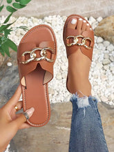 Women Luxury Decor Slide Sandals Beige Brown 2025 Summer Outdoor Fashion Elegant Sexy Casual Party Flats Office Mujer zapatos