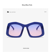 Retro Big Square Gradient Orange Sunglasses For Women New Fashion Luxury Designer Unique Oversized Ladies Sun Glasses Shades