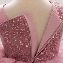 Luxury Baby Sequin Party Dress For Girl Christmas Toddler Layered Bow 1st Birthday Wedding Girl Dresses Formal Lace Baby Clothes