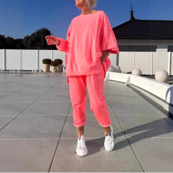 Women's Two Piece Sets Round Neck Full Sleeve Tracksuit