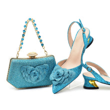 Ladies Shoe and Bag Set Latest Designers Luxury Italian Party Shoes and Bag Set for Women Rhinestone Wedding Bride Shoes Woman