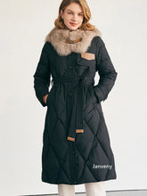 Women's Huge Real Fox Fur Collar Duck Down Jacket