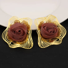2025 Elegant Gold Plated Green Flower Shape Necklace Earrings Ring Bangle for Woman Fashion Women Jewelry Set Gift for Party