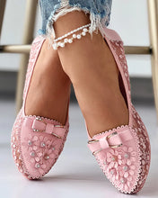 Summer Breathable Solid Color Vulcanized Shoes Floral Embroidery Bowknot Loafers Women Non-slip Flower Sneakers Chaussure Femmes