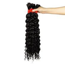 Natural Human Braiding Hair 26 28 Inch Deep Water Wave Bulk Human Hair for Boho Braids No Weft 16A Virgin Curly Hair Extensions