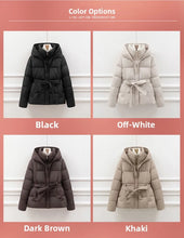 Women's Padded Cotton Thick Winter Coat with Hoodie