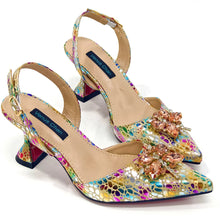 2024 Champagne Color Thin Heels Pointed Toe Crystal Design Ladies Shoes Matching Bag Set For Women Weeding Party Pump