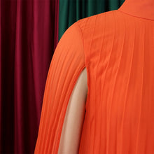 Chiffon Dress for Women Elegant 2024 New Round Neck Batwing Sleeve Loose Knee Length Luxury African Birthday Party Dinner Dress